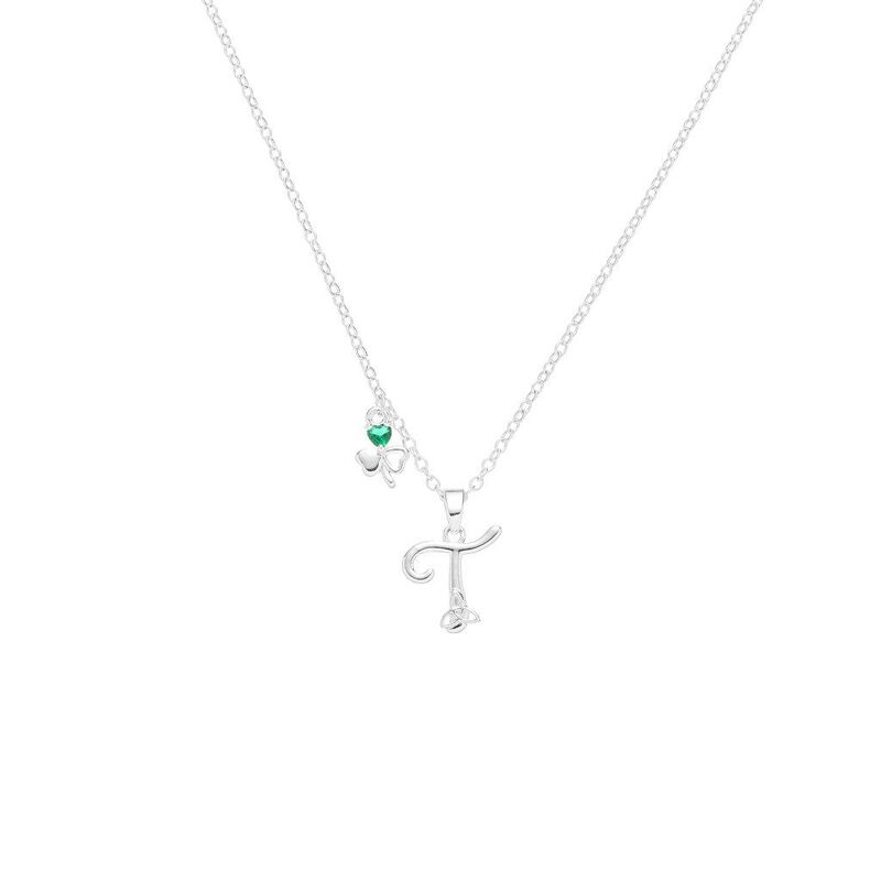 Grá Collection Silver Plated T Initial Pendant